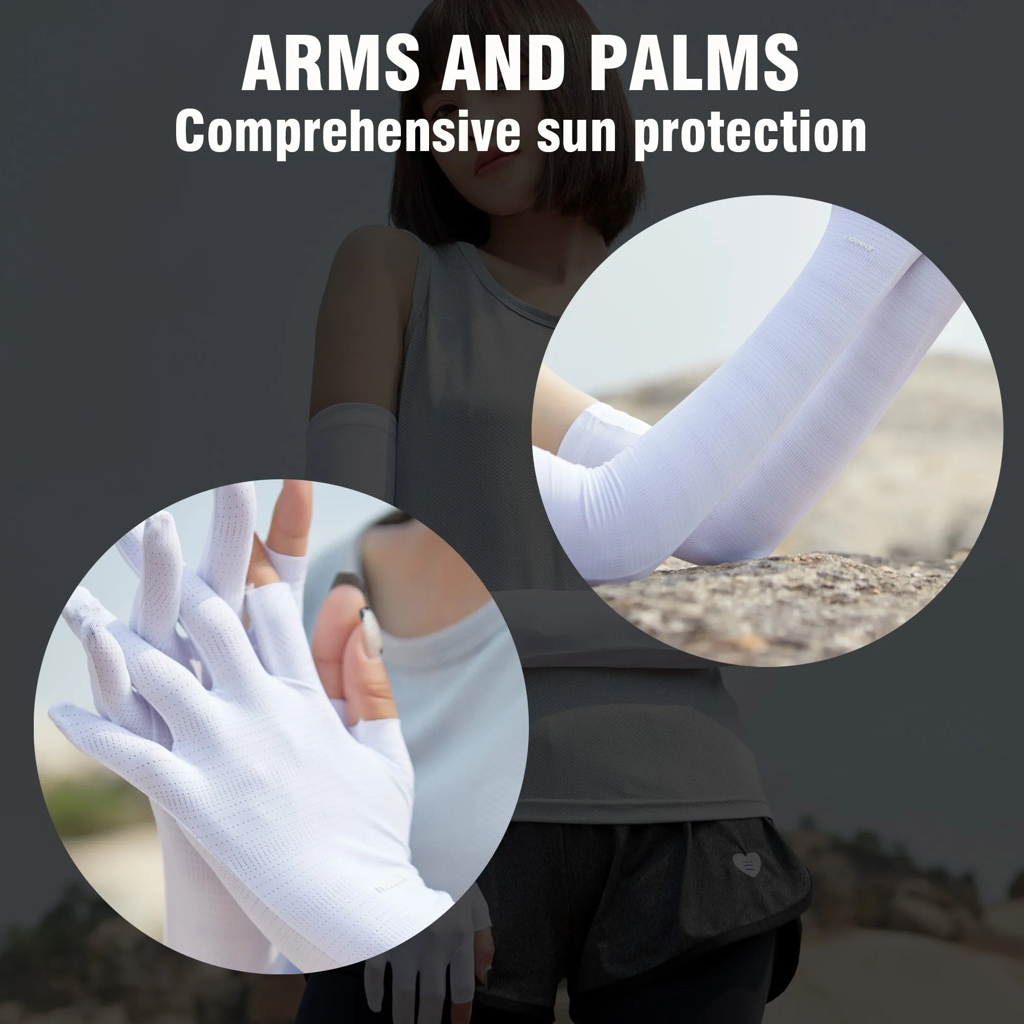 Women's UPF50  UV Cooling Ice Silk Arm Sleeves