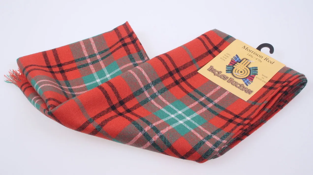 Wool Scarf in Morrison Red Ancient Tartan