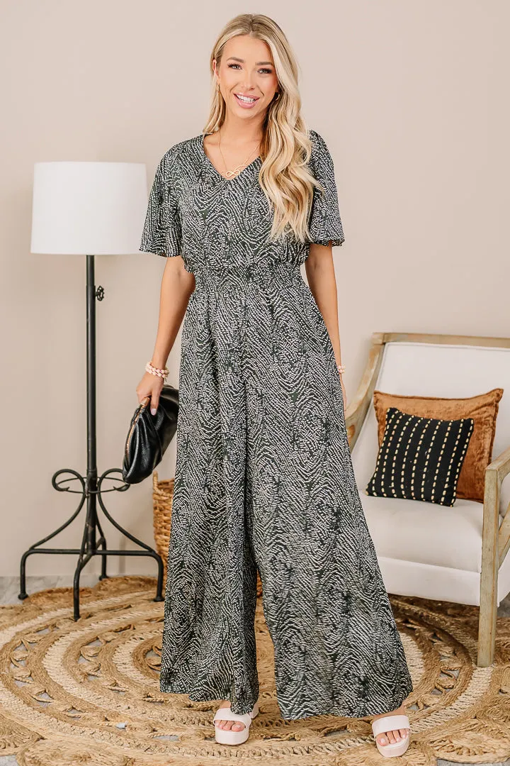 Word On The Street Flounce Sleeve Jumpsuit