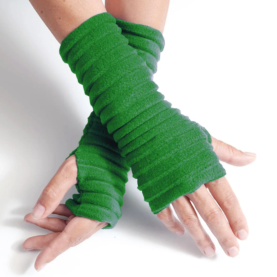 Wristees® Fingerless Gloves - Emerald green