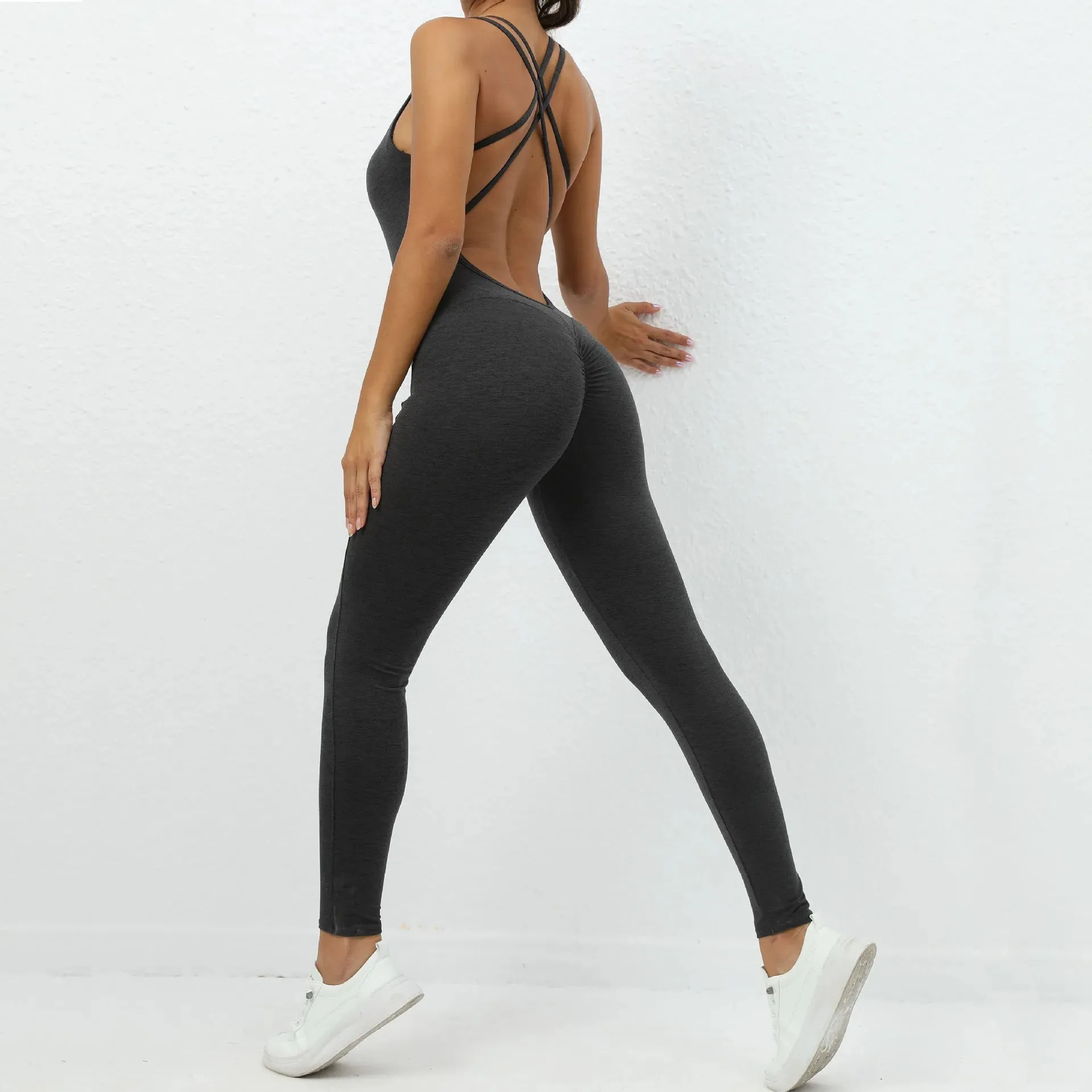 Yoga Gym Jumpsuit for Women. Sports Overalls Lycra Active Wear.