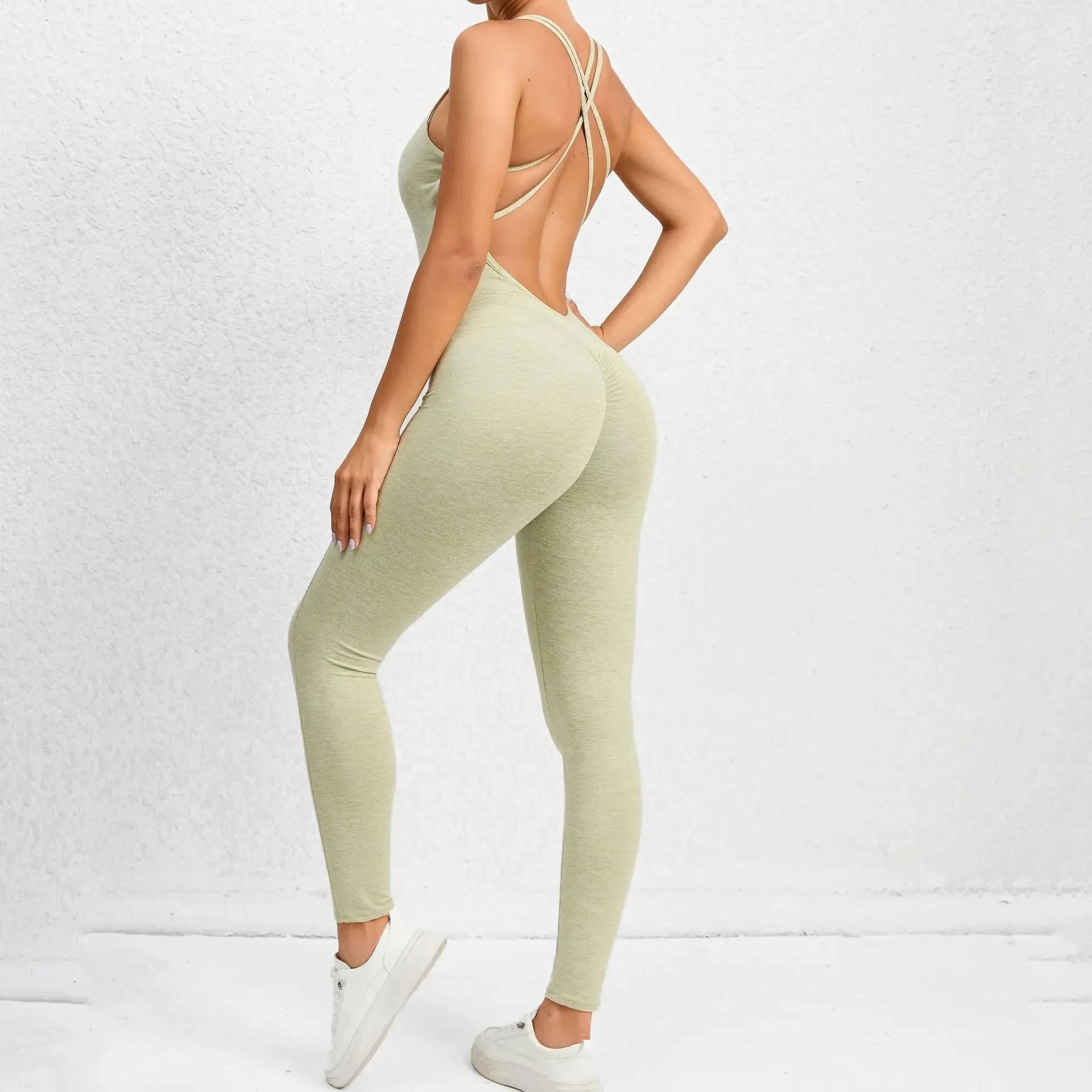 Yoga Gym Jumpsuit for Women. Sports Overalls Lycra Active Wear.