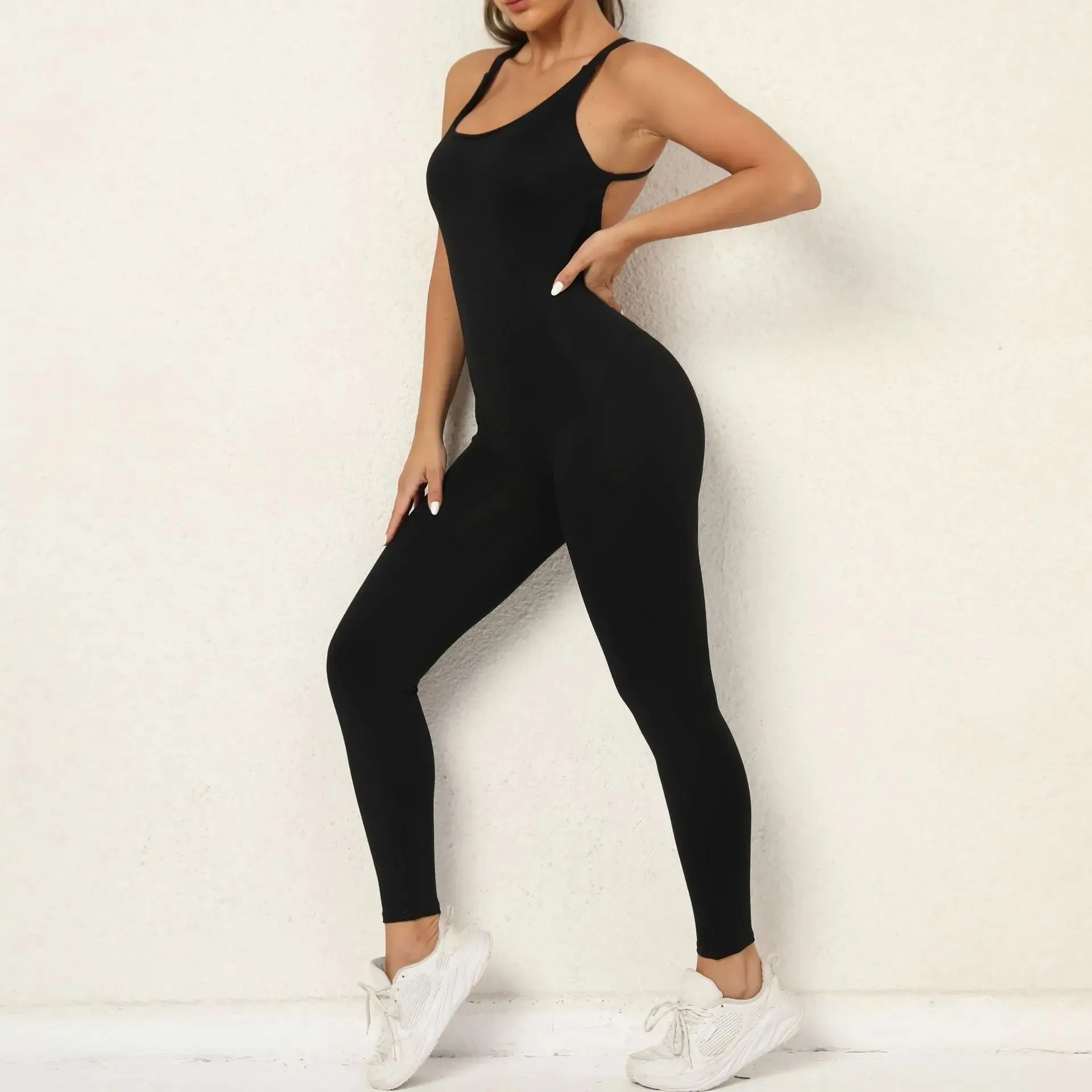 Yoga Gym Jumpsuit for Women. Sports Overalls Lycra Active Wear.