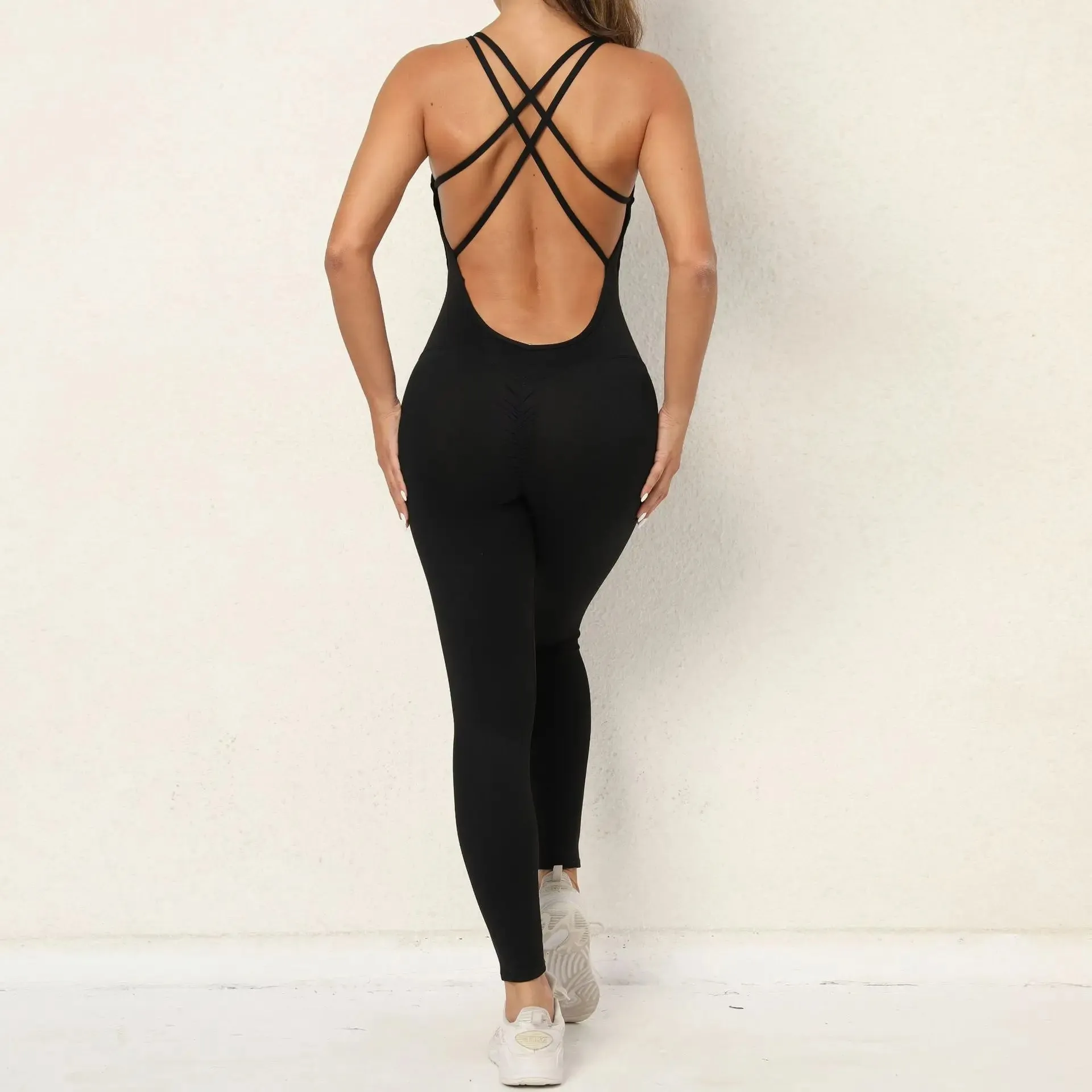 Yoga Gym Jumpsuit for Women. Sports Overalls Lycra Active Wear.