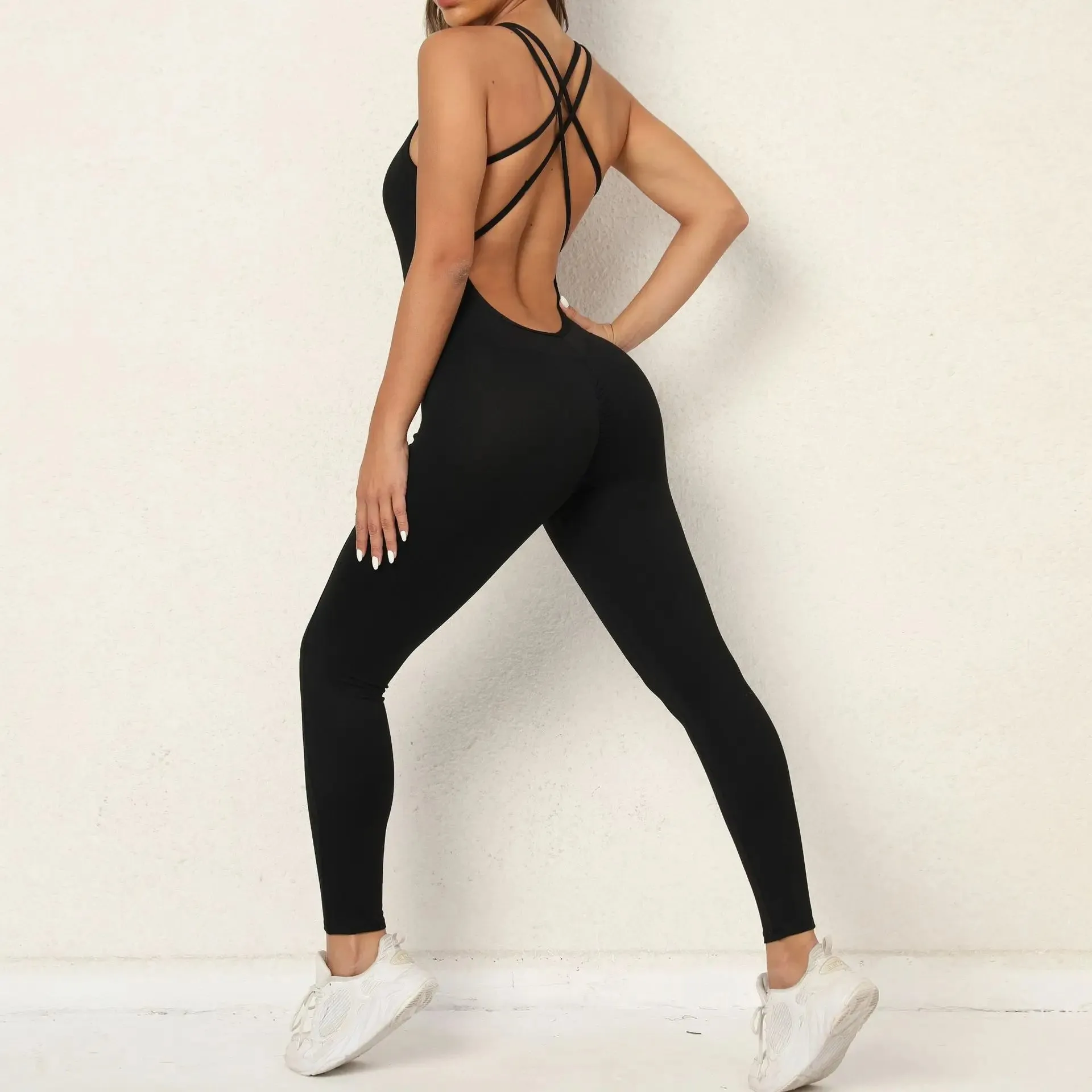 Yoga Gym Jumpsuit for Women. Sports Overalls Lycra Active Wear.