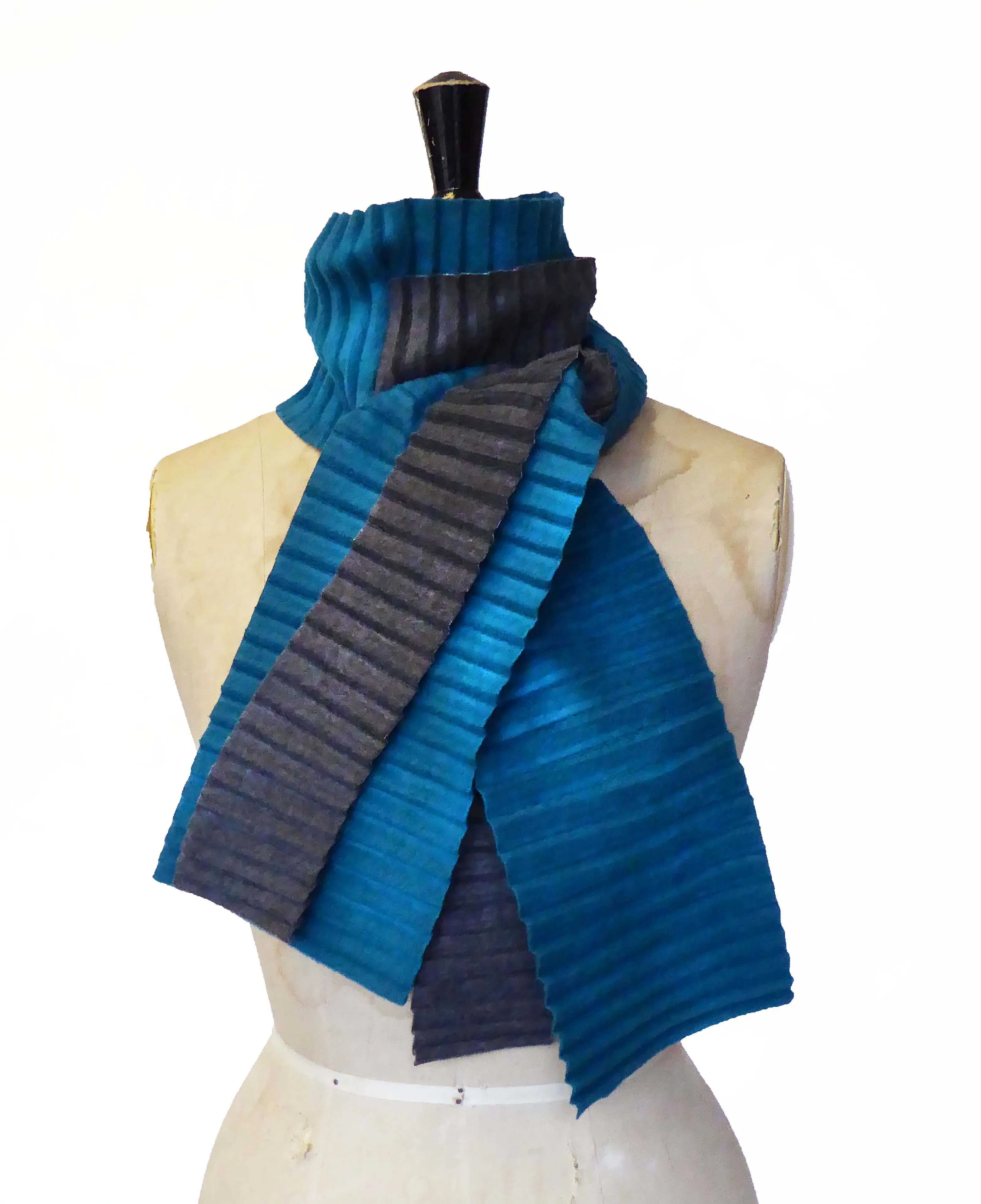 Zigzag scarf -Teal