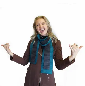 Zigzag scarf -Teal